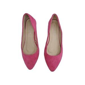 Daily Shoes San Francisco Pink Ballet Flats Faux Suede Aggie Slip On Size 5